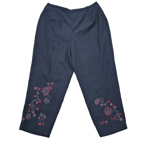 Vtg Beaded Black Pantsuit Plus Size 18W Yves Cosette Depeche Mode Sleeveless NWT - Picture 13 of 14